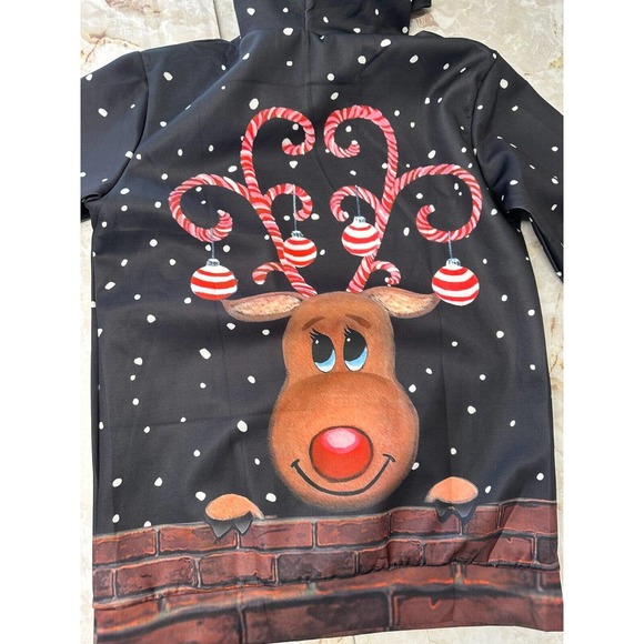 COCOPA Unisex Christmas Hoodie Printed Kangroo Pocket Pullover Size XL - Picture 3 of 9